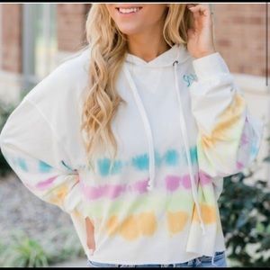 Pink Lily Summer Sunbeams Tie Dye Hoodie